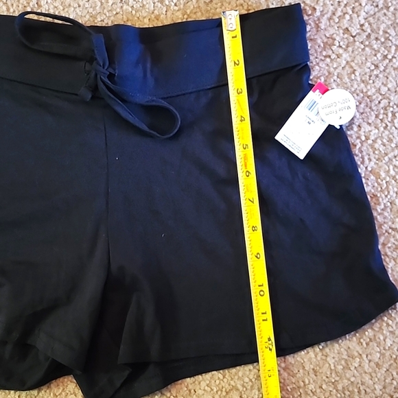 Womens Black Athletic Cotton Summer Knit Shorts Sleep Wear Medium - Picture 4 of 6
